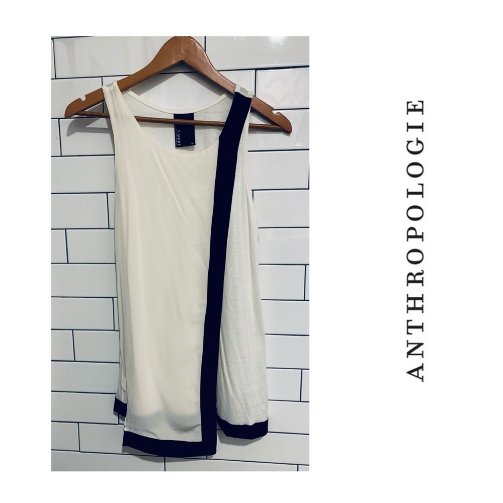 AnthropologieT shirt Los Angeles black white Top